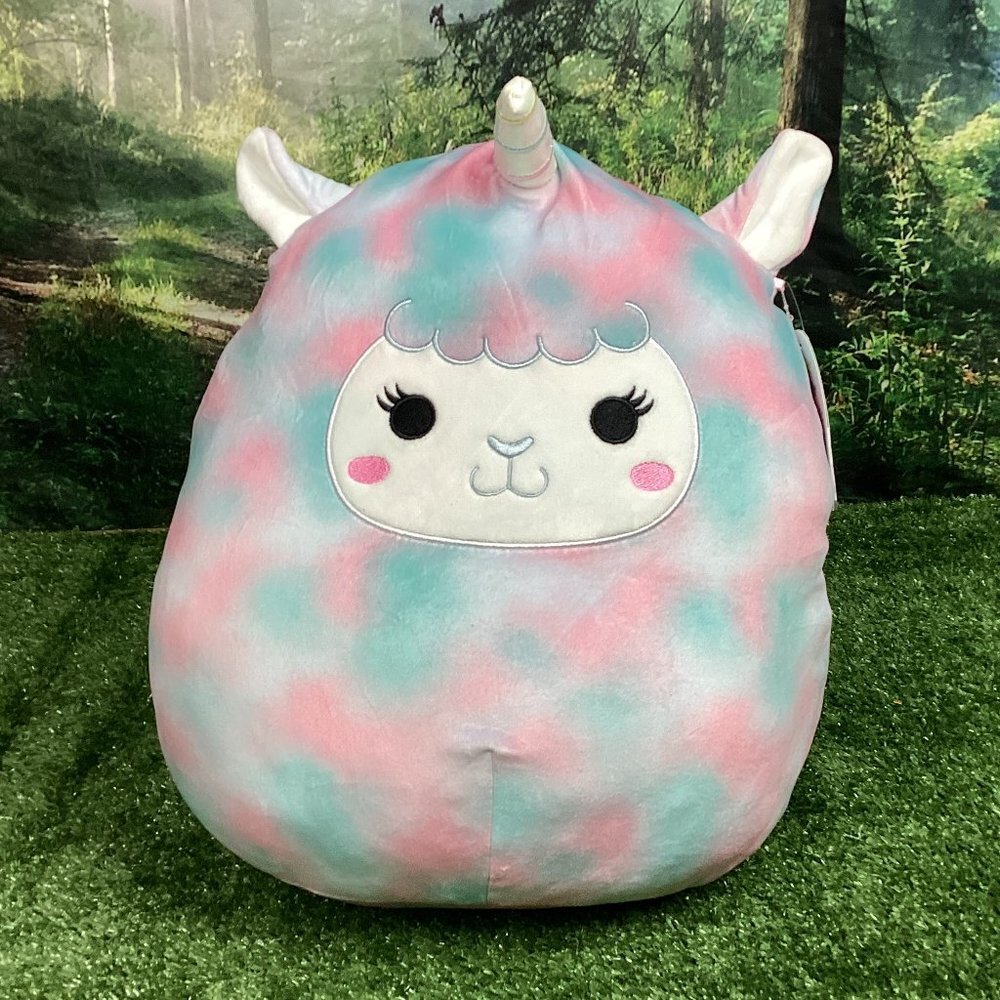 Squishmallow Large 16" Winona Rainbow Llama Unicorn Pegasus Stuffed Plush
